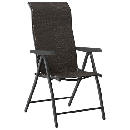 Tuin eettafelset 5 pcs Zwart Koffie Gepoedercoat staal