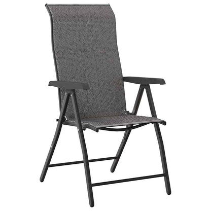 Tuin eettafelset 5 pcs Grijs Gepoedercoat staal