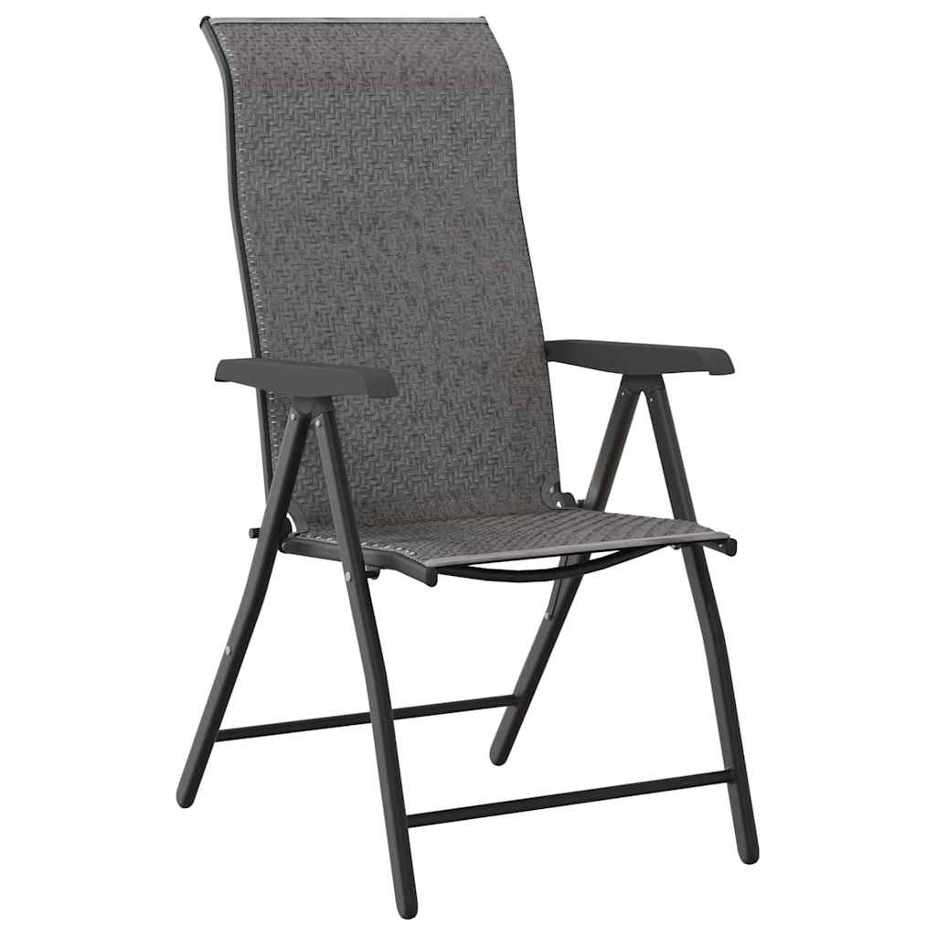 Tuin eettafelset 5 pcs Grijs Gepoedercoat staal