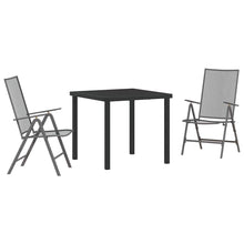Tuin eettafelset 3 pcs Antraciet Gepoedercoat staal