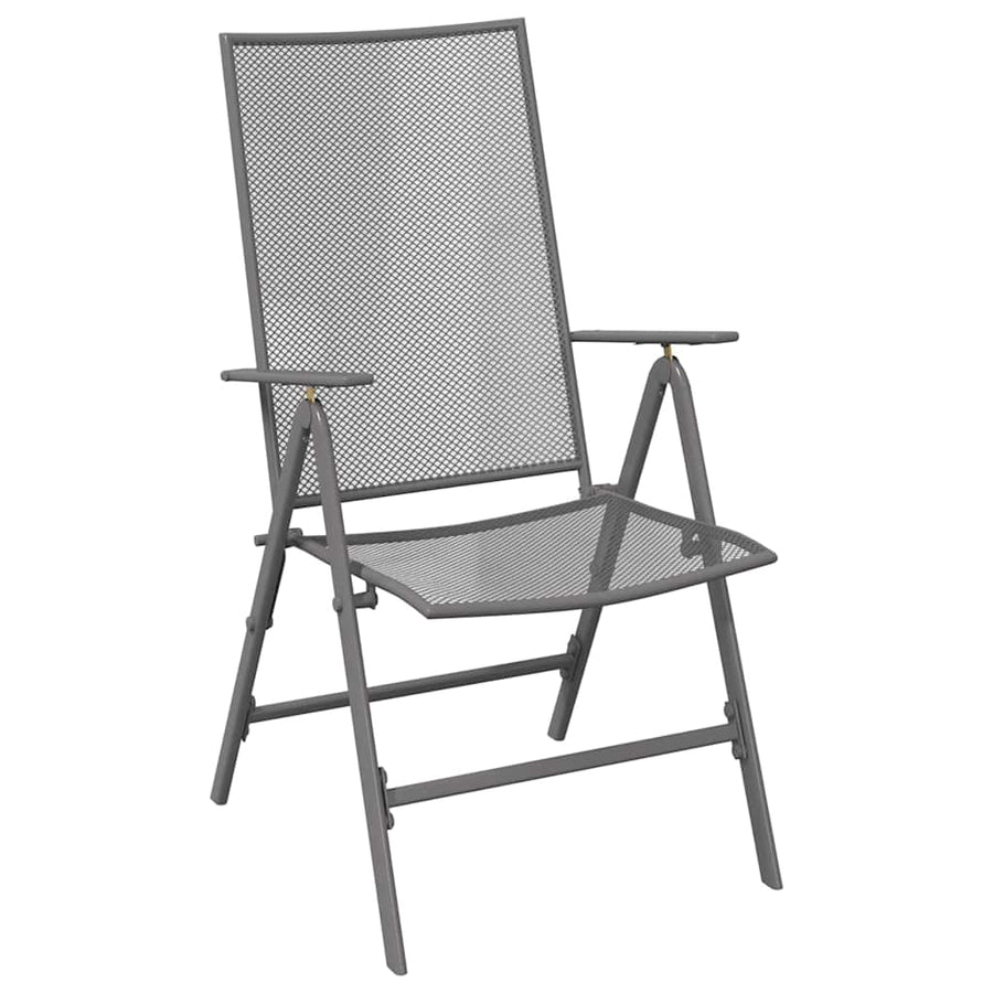 Tuin eettafelset 3 pcs Antraciet Gepoedercoat staal