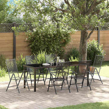Tuin Eettafelset 7 Pcs Antraciet Gepoedercoat Staal