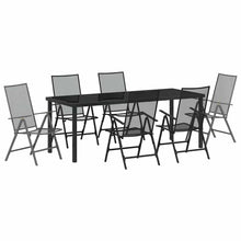 Tuin Eettafelset 7 Pcs Antraciet Gepoedercoat Staal