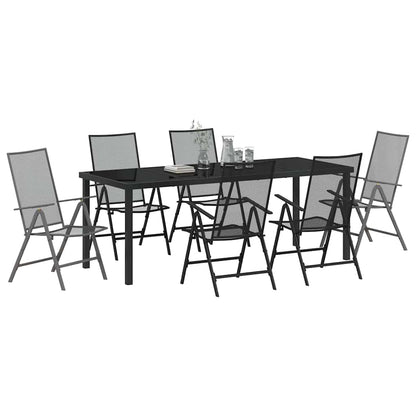 Tuin Eettafelset 7 Pcs Antraciet Gepoedercoat Staal