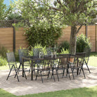 Garden Dining Set 9 pcs Anthracite Powder-coated steel