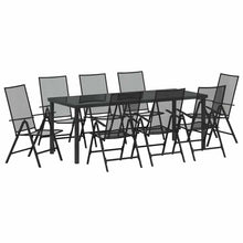 Tuin Eettafelset 9 Pcs Antraciet Gepoedercoat Staal