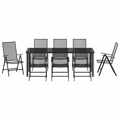 Tuin Eettafelset 9 Pcs Antraciet Gepoedercoat Staal