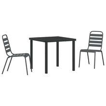 Tuin eettafelset 3 pcs Antraciet Gepoedercoat staal