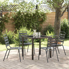 Tuin eettafelset 5 pcs Antraciet Gepoedercoat staal