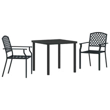 Tuin eettafelset 3 pcs Antraciet Gepoedercoat staal
