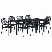 Tuin Eettafelset 9 Pcs Antraciet Gepoedercoat Staal