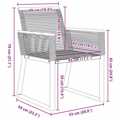 Tuin Eettafelset 9 Pcs Zwart Gepoedercoat Staal