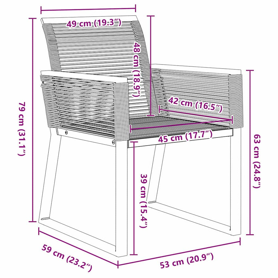 Tuin Eettafelset 9 Pcs Zwart Gepoedercoat Staal