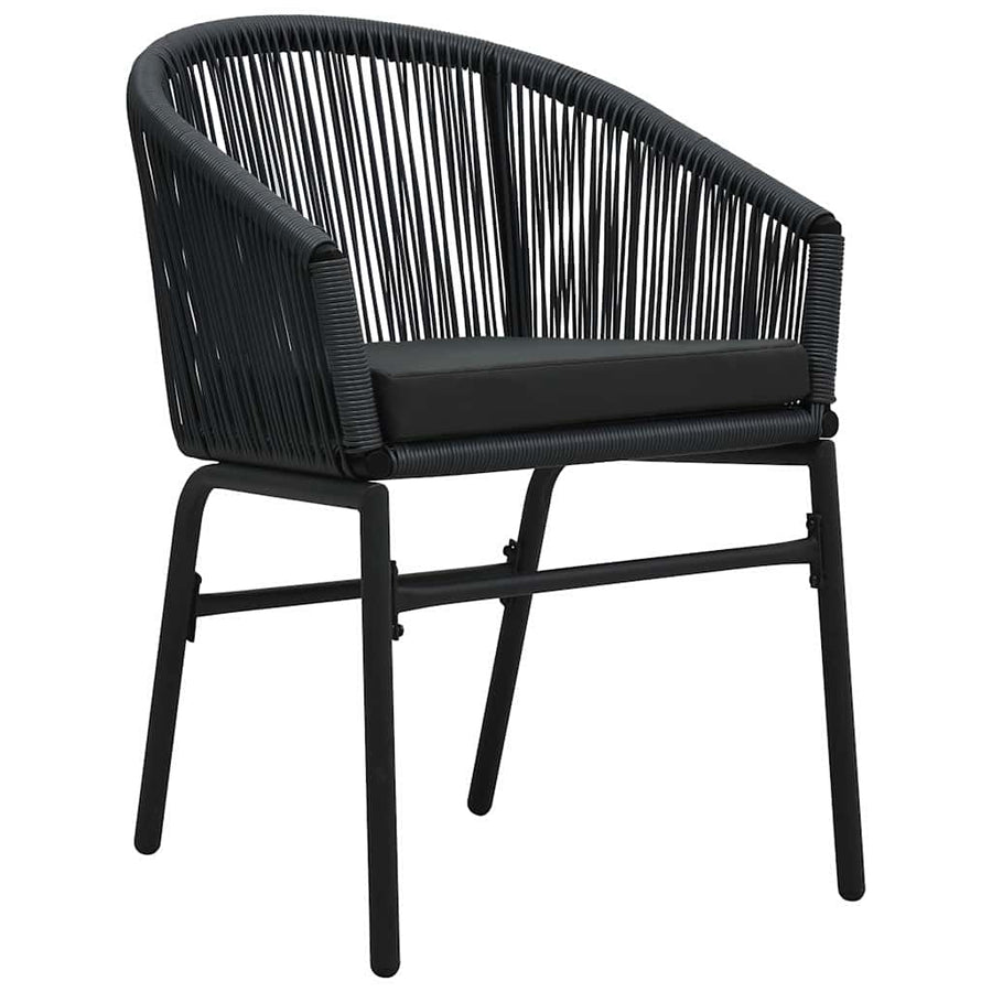 Tuin Eettafelset 9 Pcs Zwart Gepoedercoat Staal Grijs En Goud