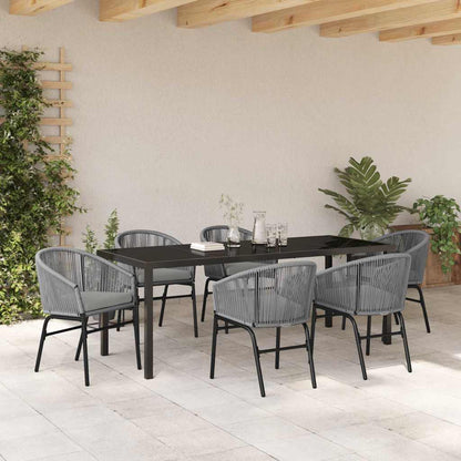 Tuin Eettafelset 7 Pcs Antraciet Gepoedercoat Staal