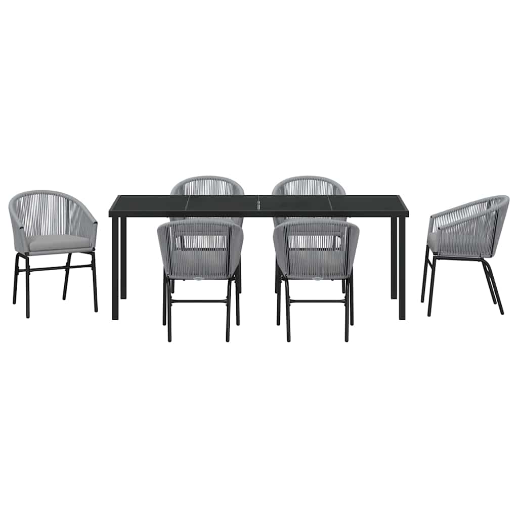 Tuin Eettafelset 7 Pcs Antraciet Gepoedercoat Staal