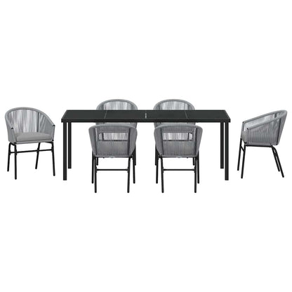 Tuin Eettafelset 7 Pcs Antraciet Gepoedercoat Staal
