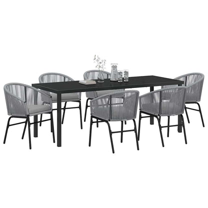 Tuin Eettafelset 7 Pcs Antraciet Gepoedercoat Staal