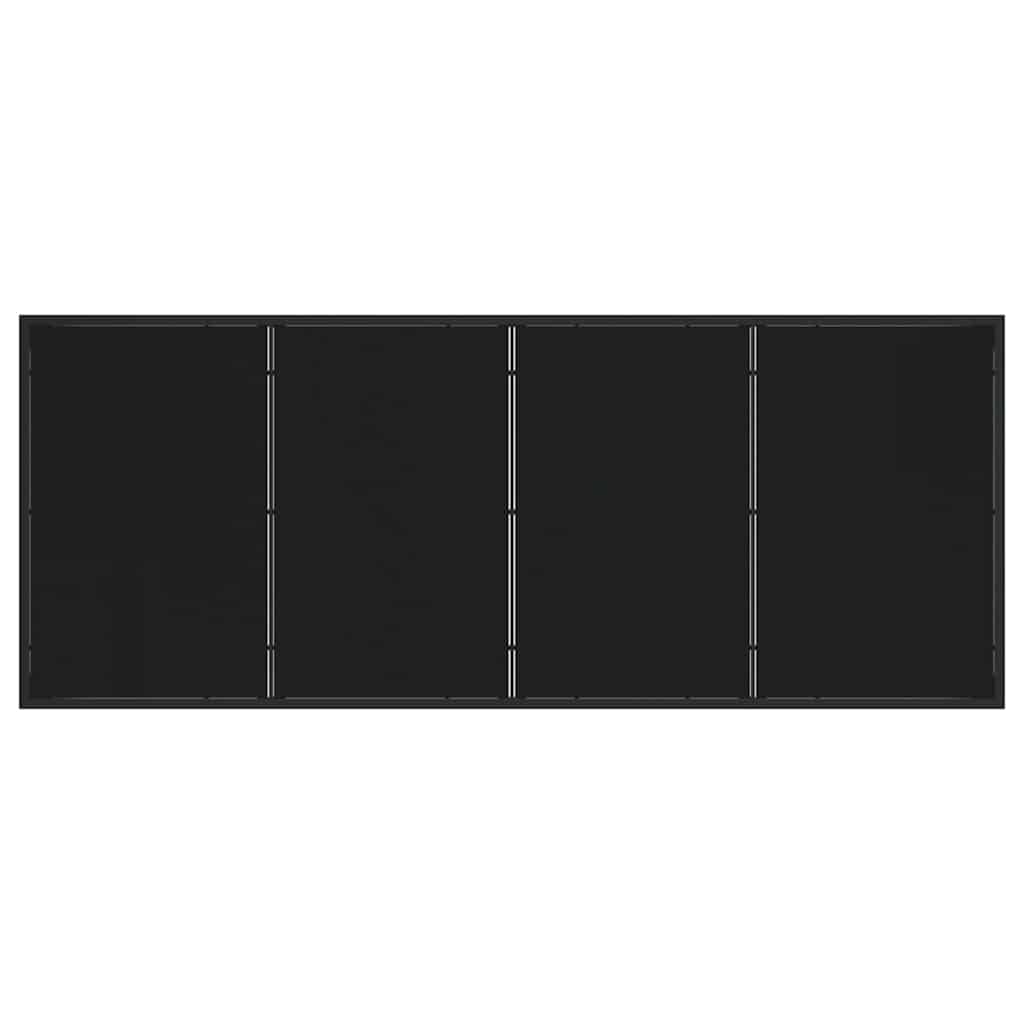 Tuin eettafelset met kussen 9 pcs Zwart Gepoedercoat staal