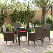 Tuinset PE Rattan bruin 4 personen