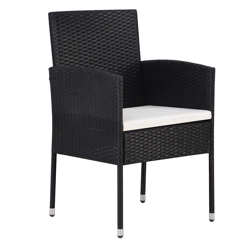 Tuin Eettafelset Met Kussen 7 Pcs Poly Rattan 6-persoons