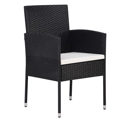 Tuin Eettafelset Met Kussen 7 Pcs Poly Rattan 6-persoons