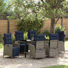 Tuinset rattan grijs 7-delig