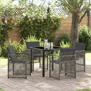 Tuinset poly rattan grijs 5 delig