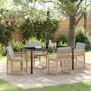 Tuinset poly rattan beige 5-delig