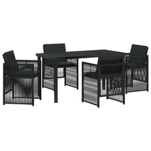 Tuin eettafelset 5 pcs Zwart Gepoedercoat staal