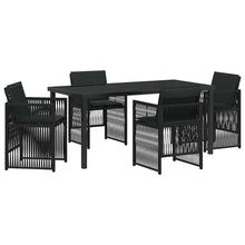 Tuin eettafelset 5 pcs Zwart Gepoedercoat staal