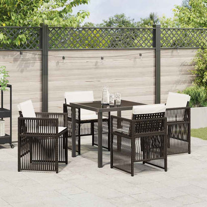 Bruine tuin eetset 5 pcs Bruin Staal