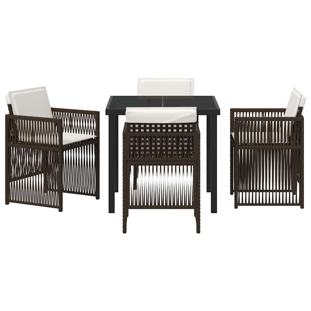 Bruine tuin eetset 5 pcs Bruin Staal