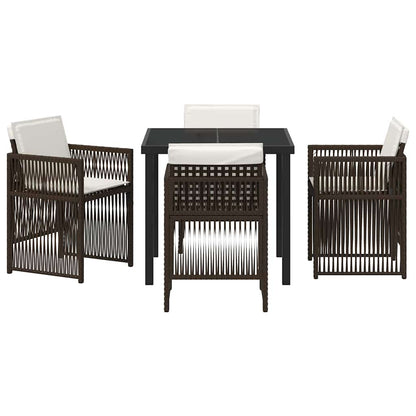 Bruine tuin eetset 5 pcs Bruin Staal