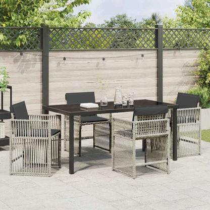 Tuin eettafelset 5 pcs Lichtgrijs Gepoedercoat staal