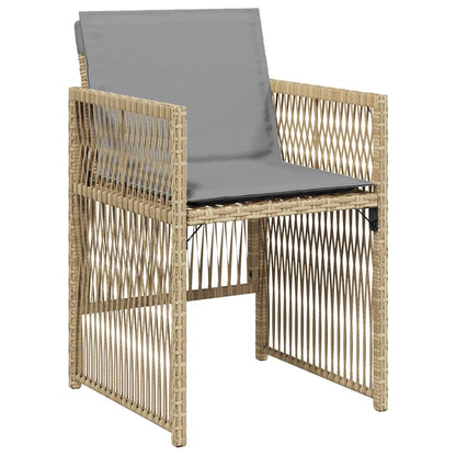 Tuin eettafelset 5 pcs Beige Gepoedercoat staal