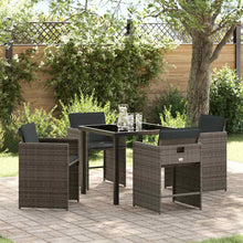 Tuin Eetset 5 pcs Grijs poly rattan