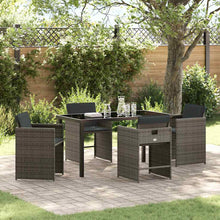 Tuin Eetset 5 pcs Grijs poly rattan