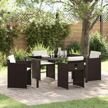 Tuin Eetset 5 pcs Bruin poly rattan