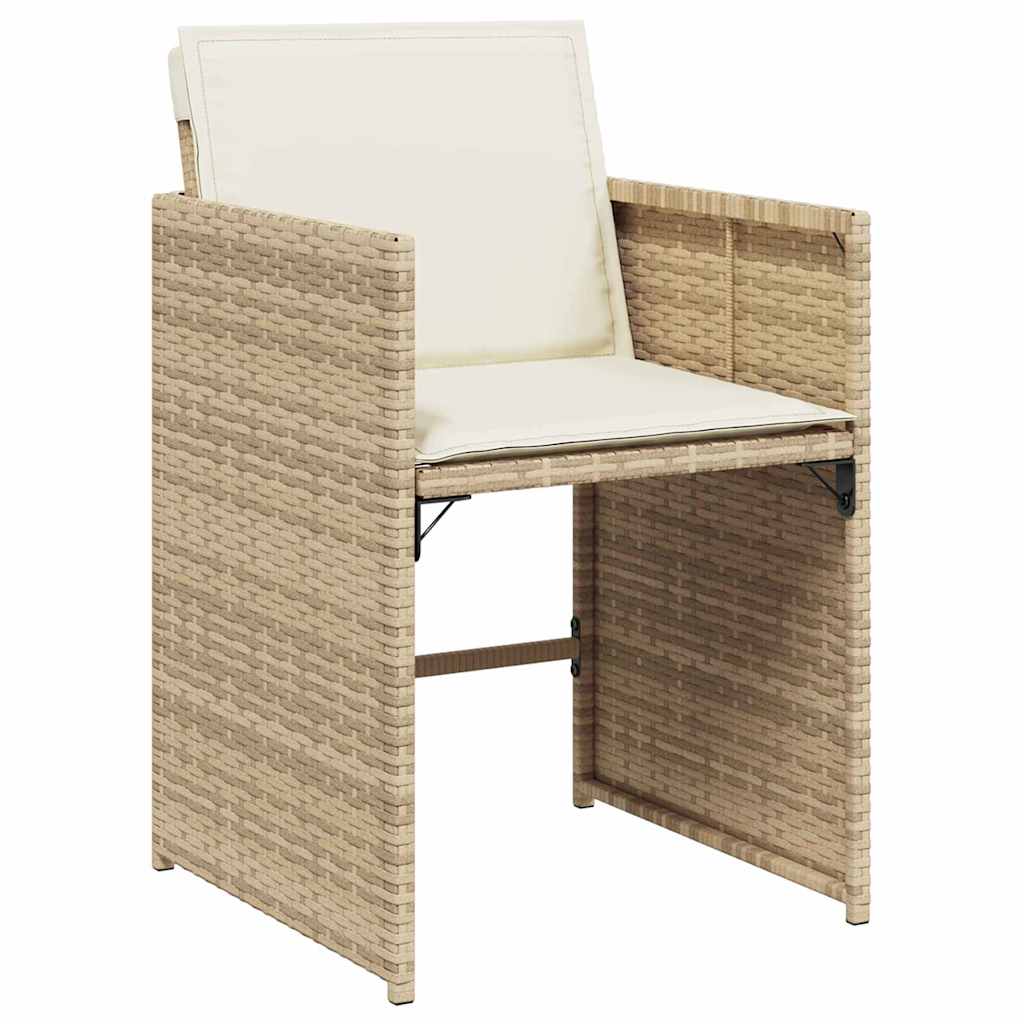 Tuin Eetset 5 pcs Beige poly rattan