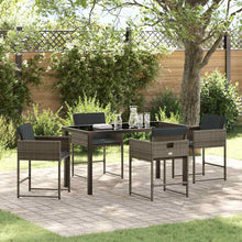 Tuin Eetset 5 pcs Grijs poly rattan
