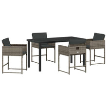 Tuin Eetset 5 pcs Grijs poly rattan