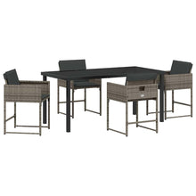 Tuin Eetset 5 pcs Grijs poly rattan