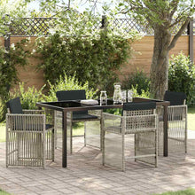 Tuin eettafelset 5 pcs Lichtgrijs poly rattan