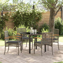 Tuin Eetset 5 pcs Grijs poly rattan