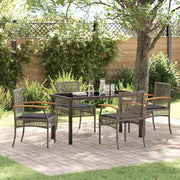 Tuinset poly rattan 4 persoons grijs