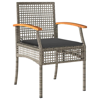 Tuin Eetset 5 pcs Grijs poly rattan