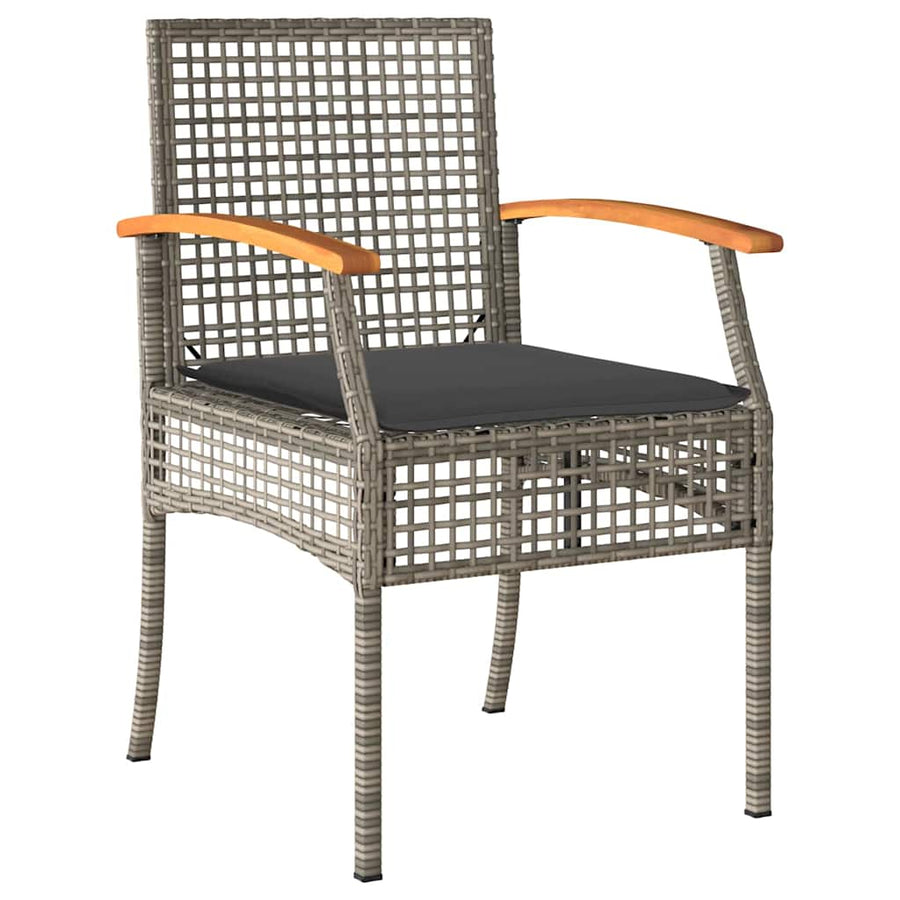 Tuin Eetset 9 pcs Grijs poly rattan