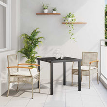 Tuin Eetset 3 pcs Beige poly rattan