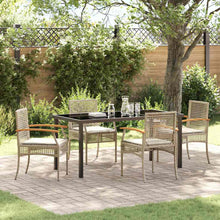 Tuin Eetset 5 pcs Beige poly rattan
